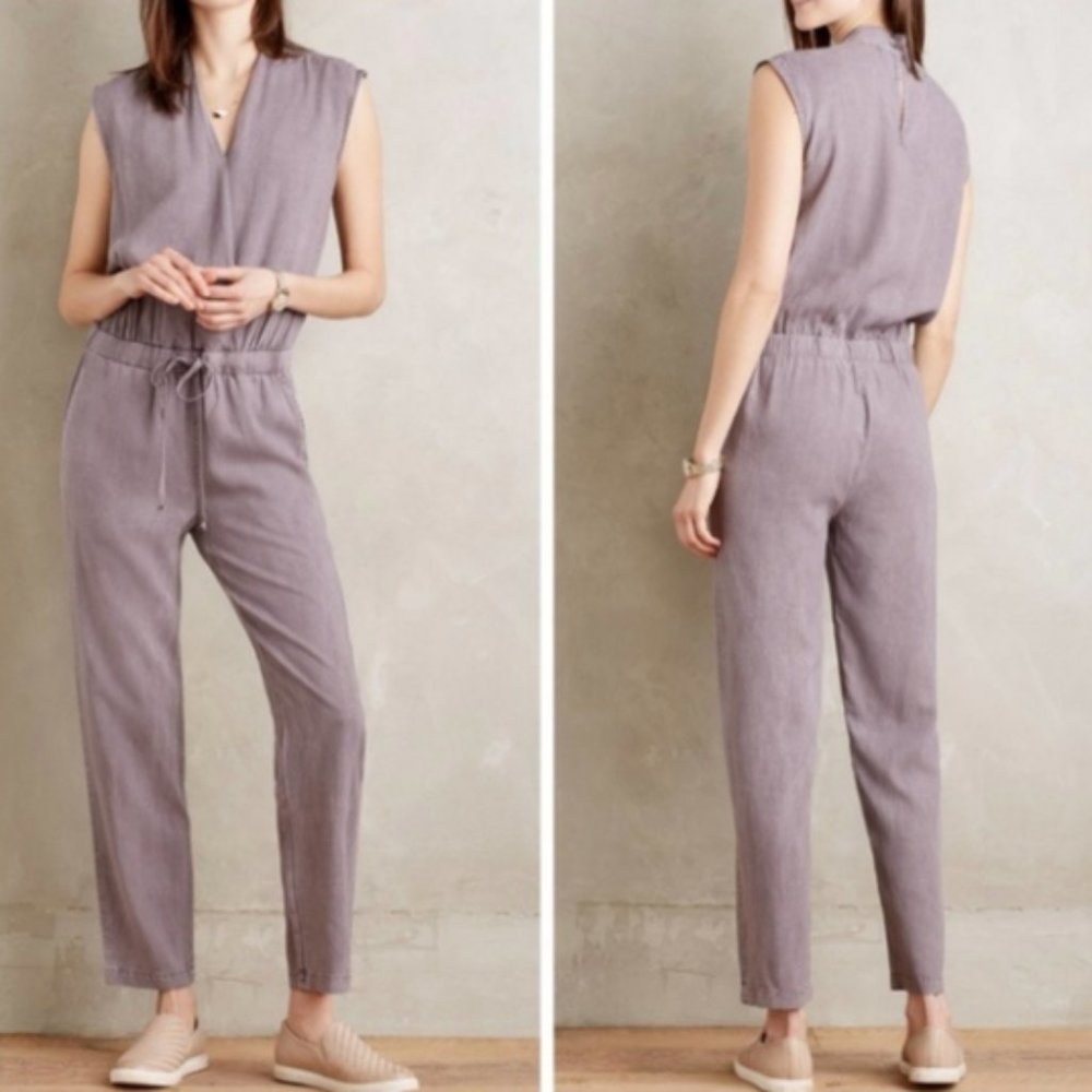 Clad & Cloth Lilac Jumpsuit - Anthropologie